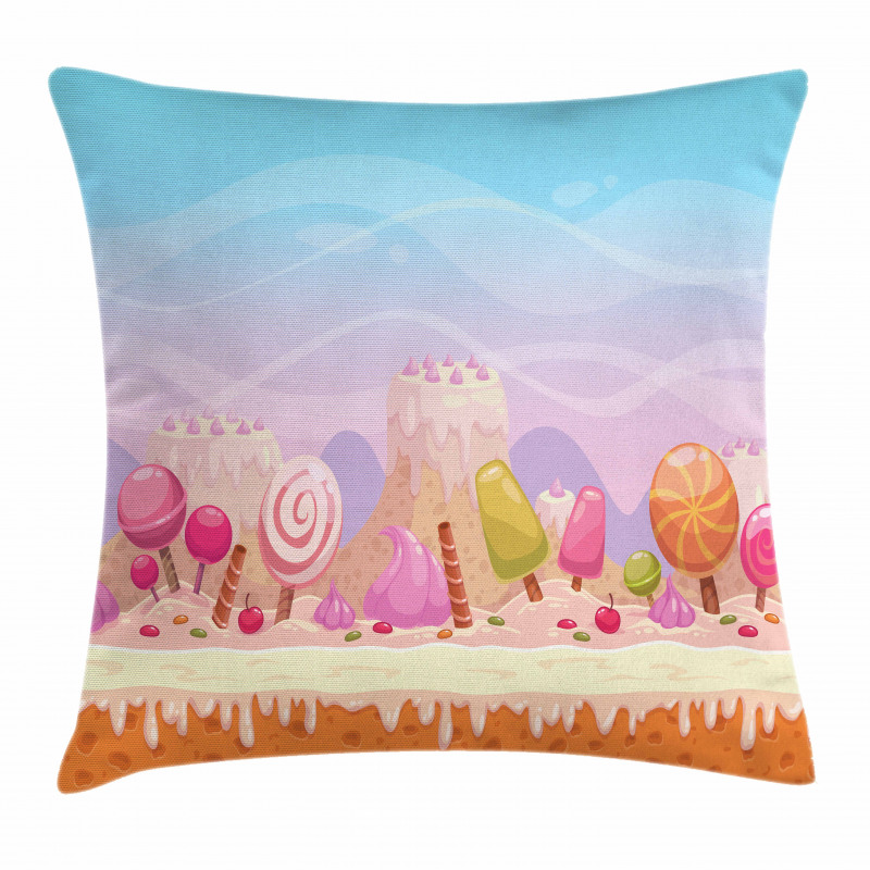 Fanciful Candy Road Pillow Cover