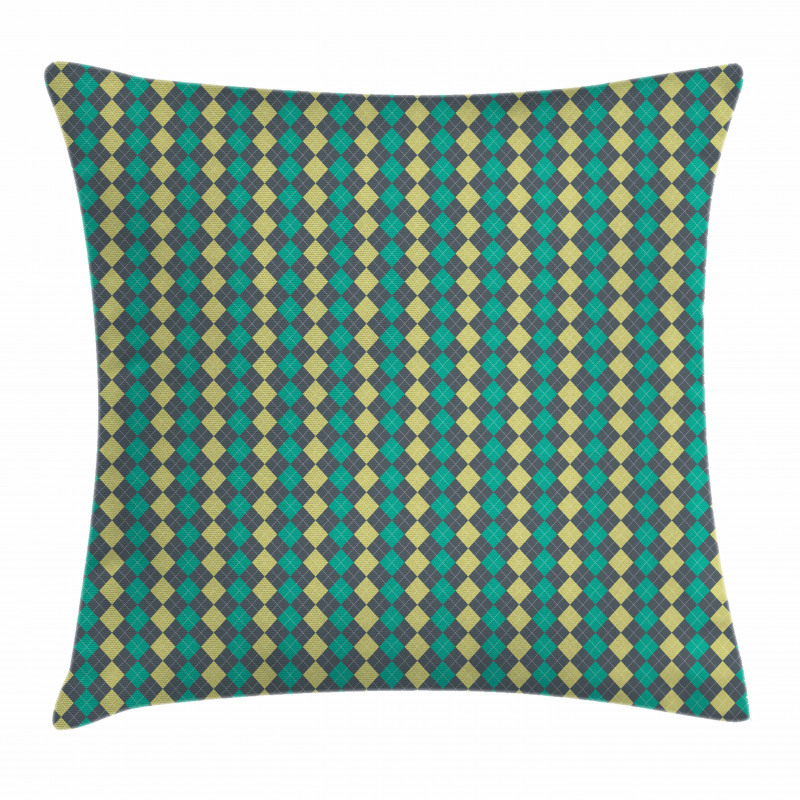 Vintage Argyle Pattern Pillow Cover