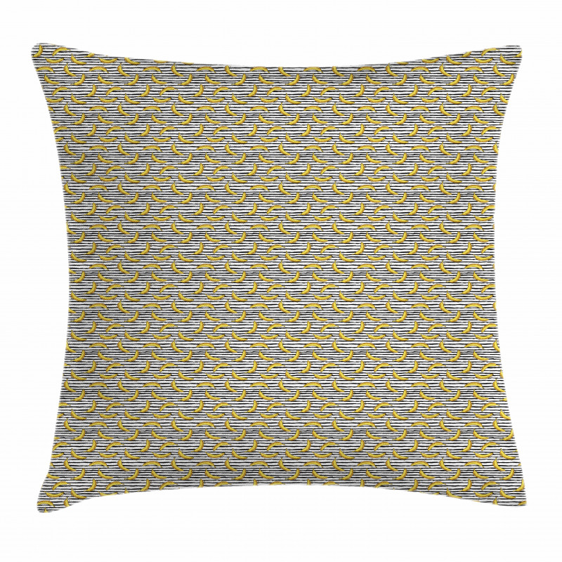 Bananas on Stripes Pillow Cover