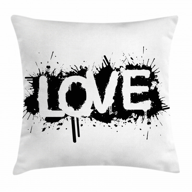 Ink Splash Love Pillow Cover
