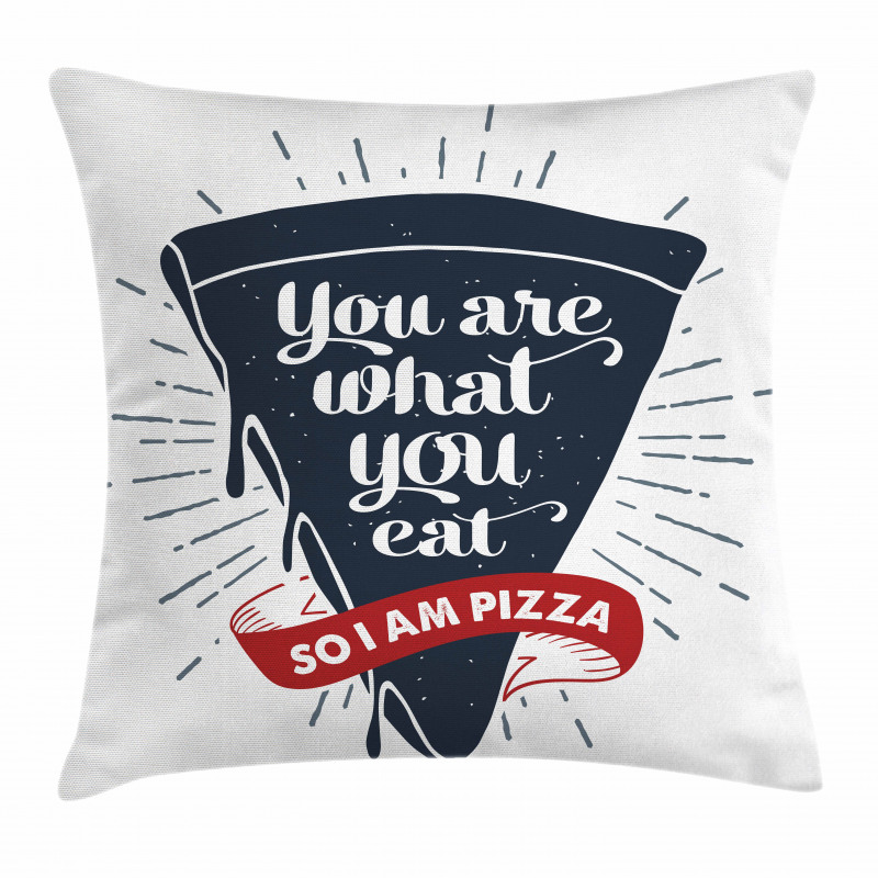 Grunge Pizza Slice Pillow Cover