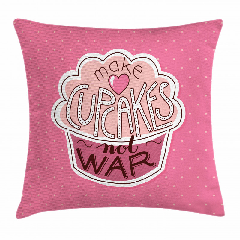 Make Cupcakes Dots Pillow Cover