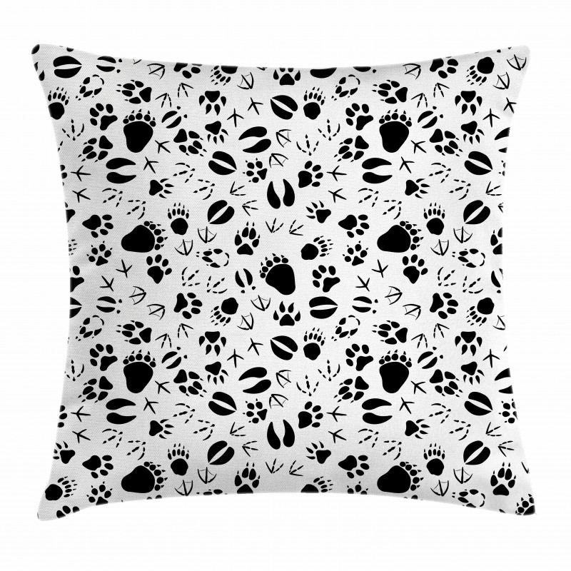 Footprints of Animals Pillow Cover