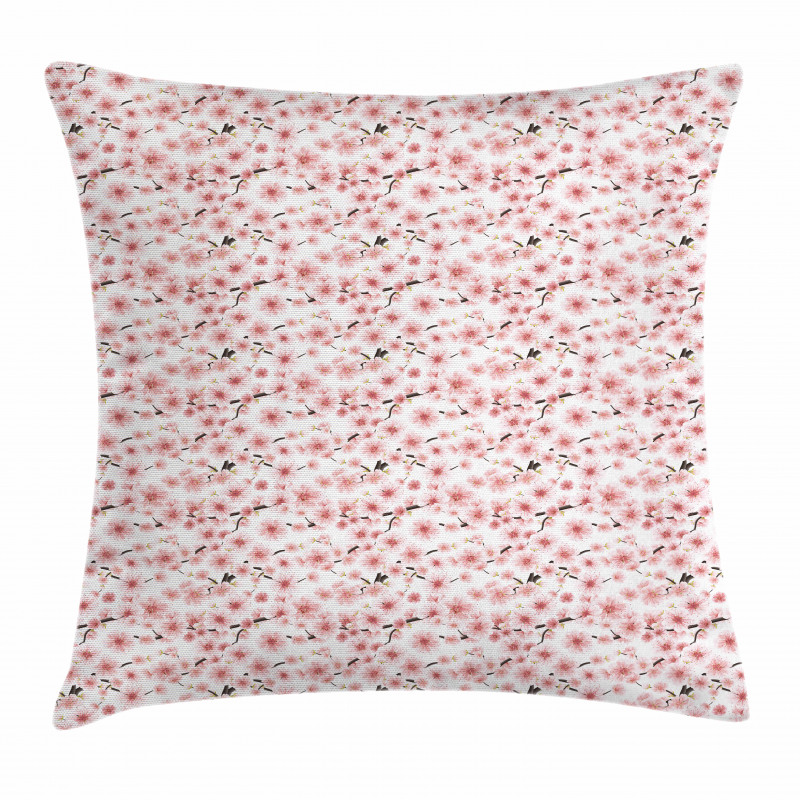 Sakura 3D Design Pillow Cover