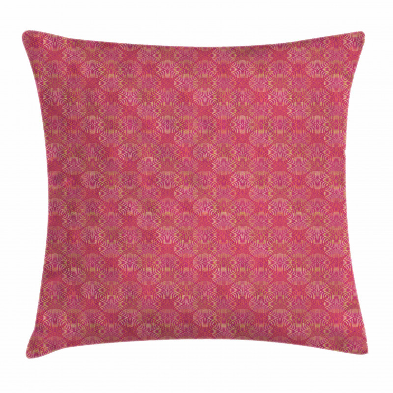 Boho Theme Moire Circle Pillow Cover