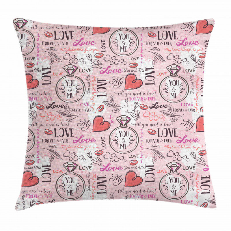 Romantic Message Pillow Cover