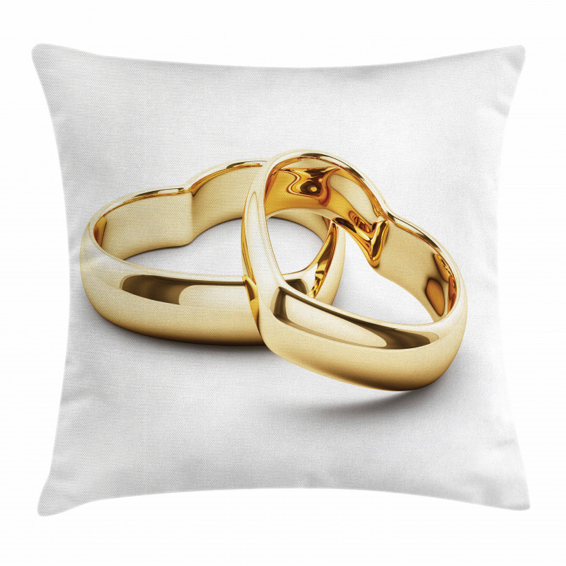 Heart Shaped Rings Pillow Cover