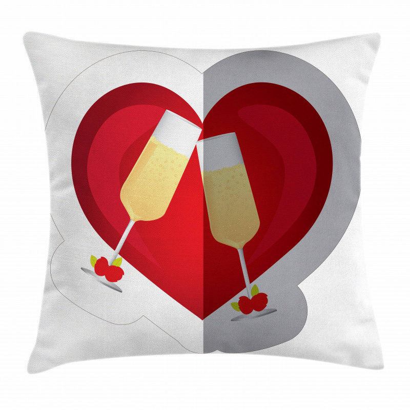 Champagne Glasses Pillow Cover