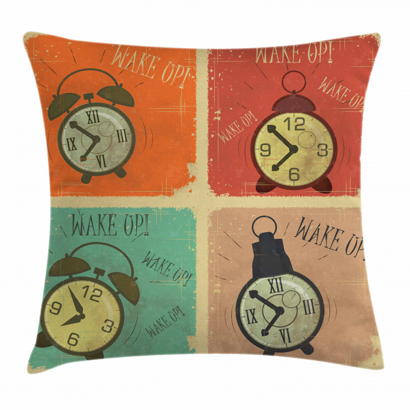 Grunge Wake up Alarm Pillow Cover
