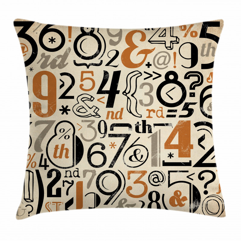 Vintage Math Pillow Cover