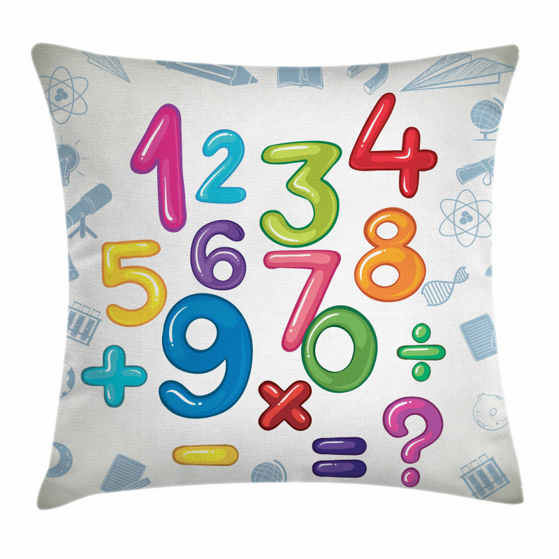 Math Signs Education Pillow Cover