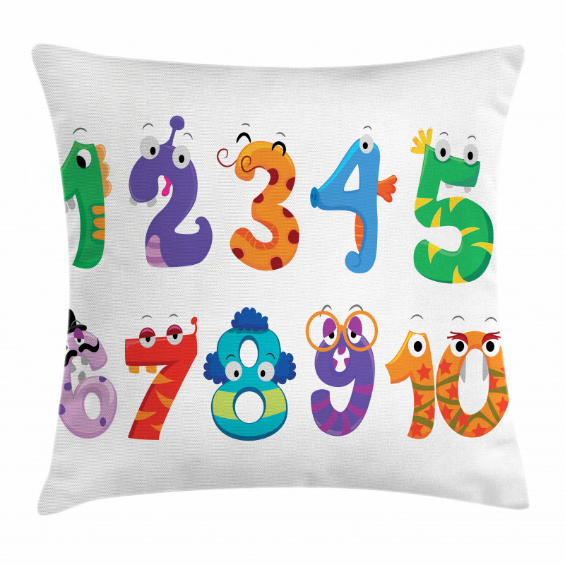 Math Funny Characters Pillow Cover