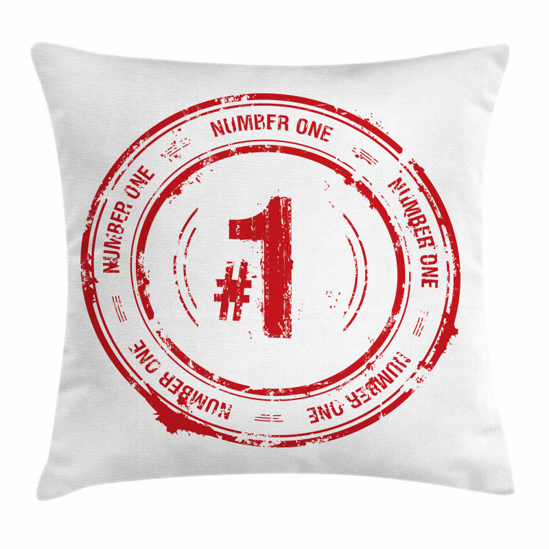 Number Grunge Stamp Pillow Cover