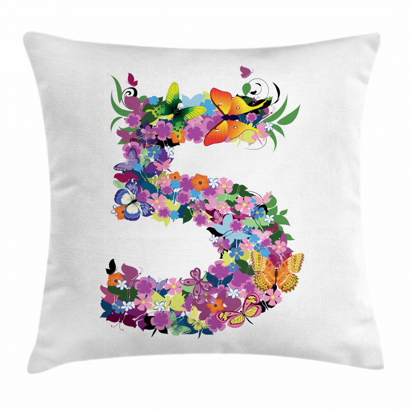 Floral Spring 5 Years Pillow Cover