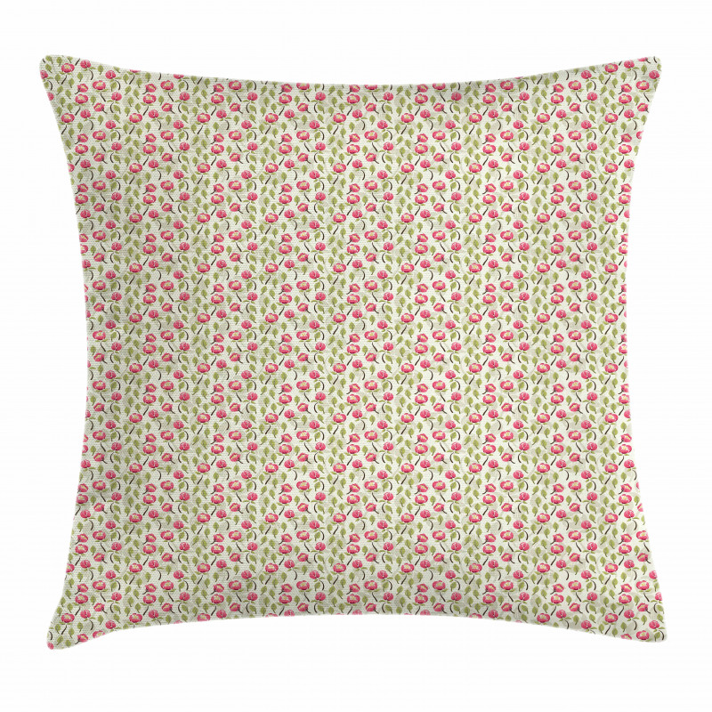 Falling Leaves of Peony Pillow Cover