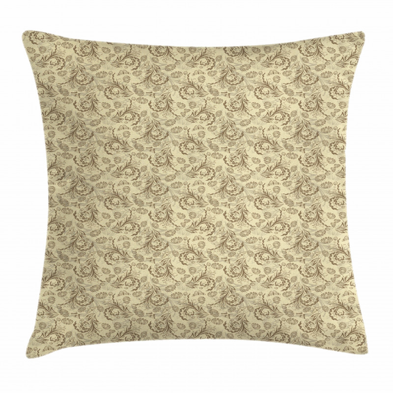 Silhouette Plants Leaf Pillow Cover