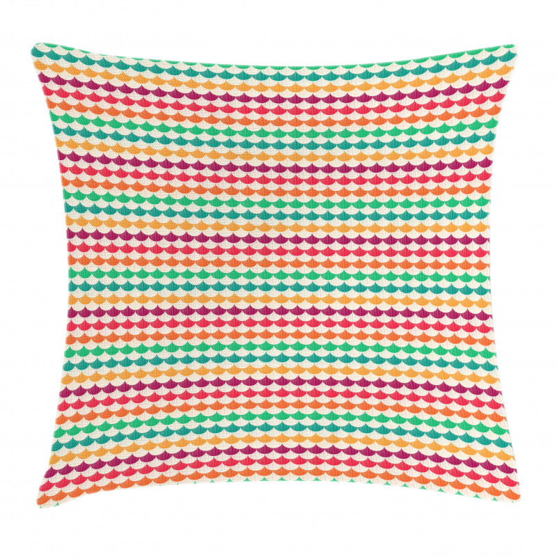 Stripy Vivid Waves Pillow Cover