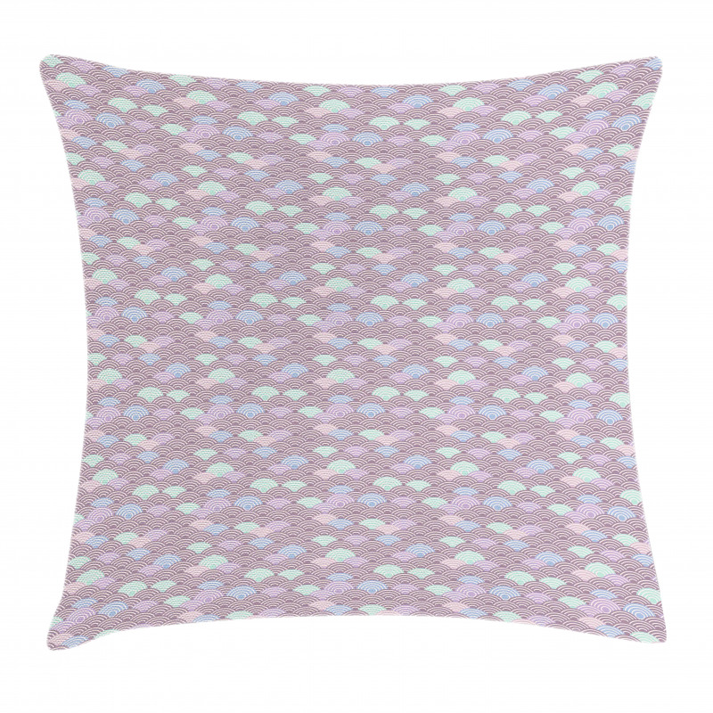 Japanese Wave Pastel Pillow Cover