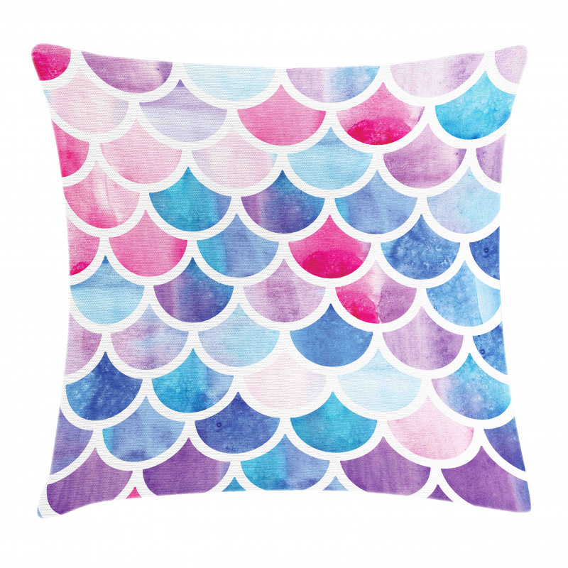 Pastel Mermaid Pattern Pillow Cover