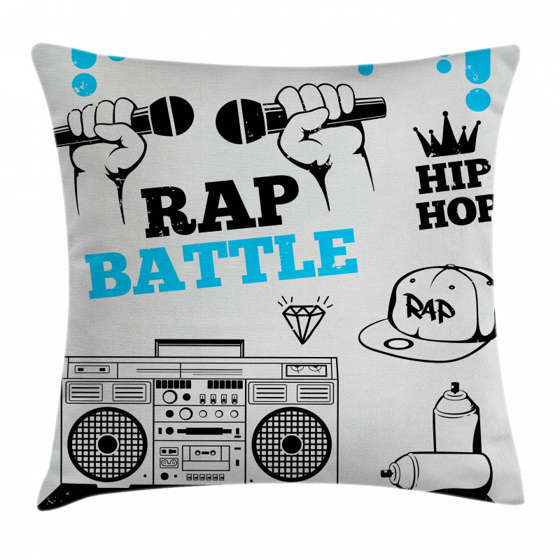 Freestyle Rap Duel Pillow Cover