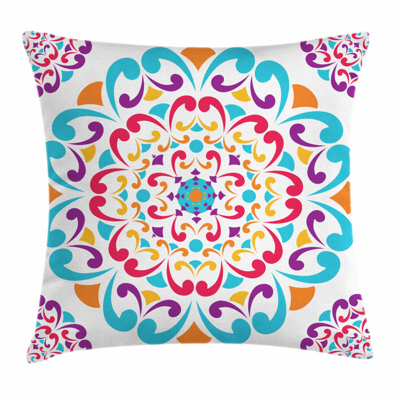 Colorful Swirls Pillow Cover