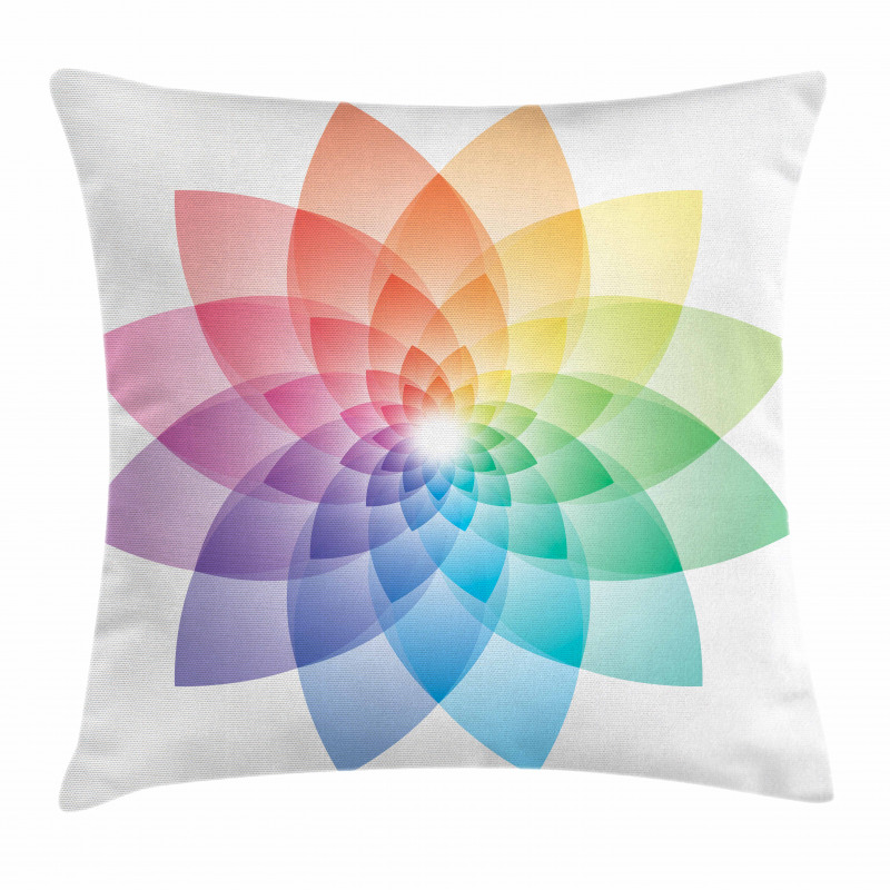 Rainbow Tones Petal Pillow Cover