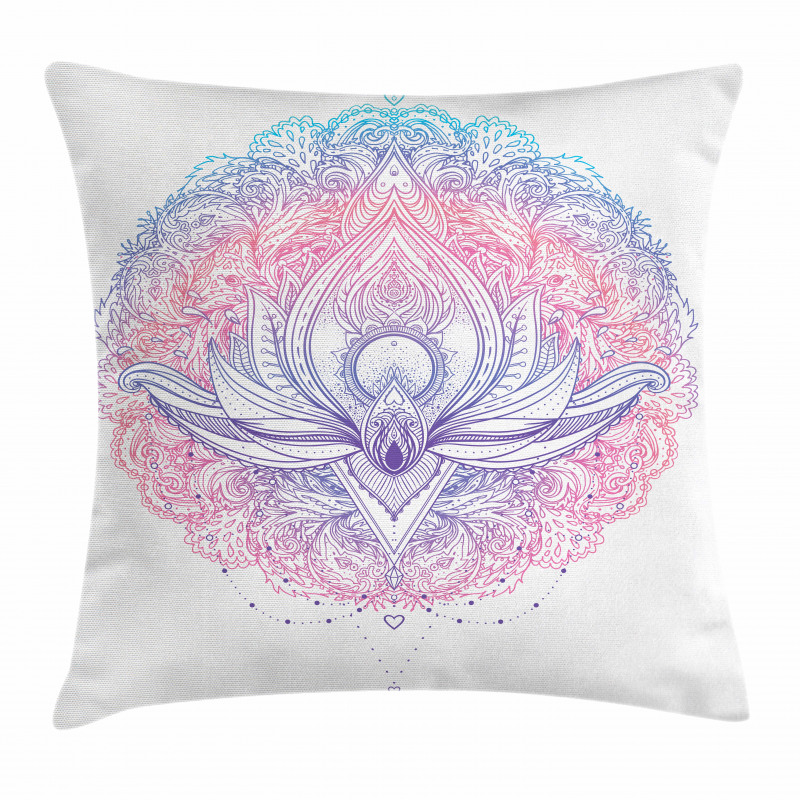 Abstract Lotus Pillow Cover