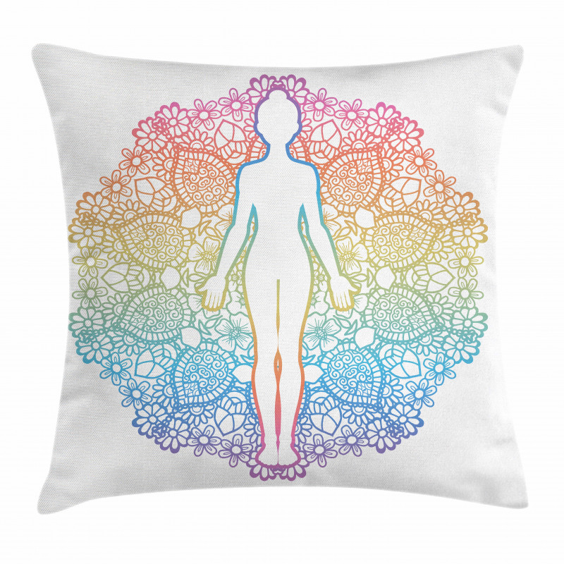 Yoga Outline Pillow Cover
