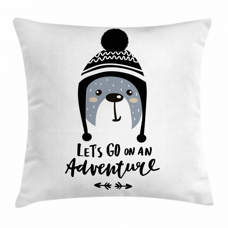 Baby Bear and Hat Pillow Cover