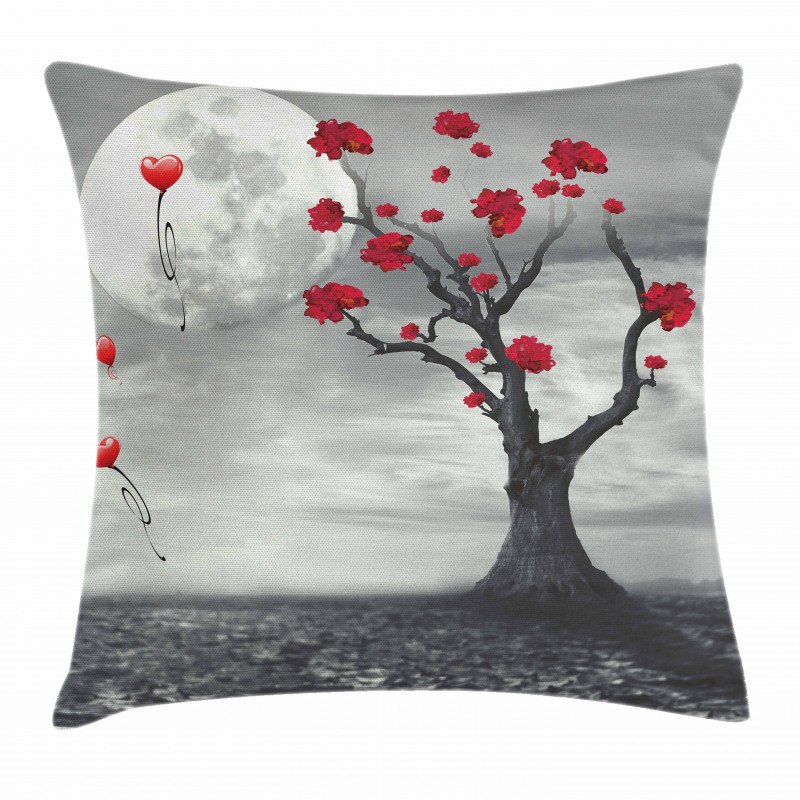 Romantic Full Moon Night Pillow Cover
