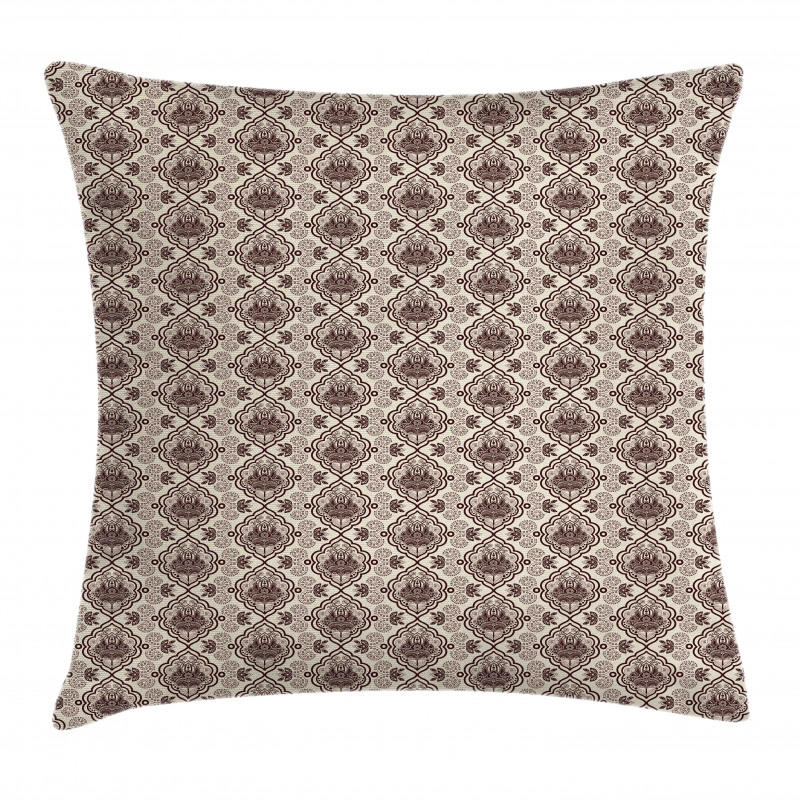 Abstract Lotus Ornament Pillow Cover