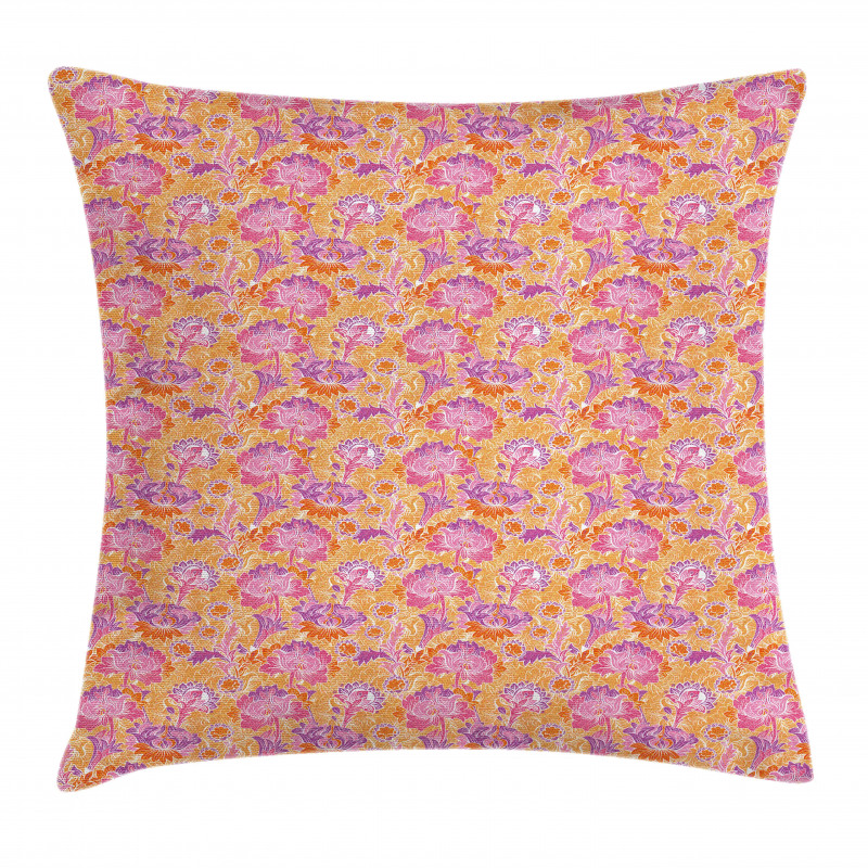 Fantasy Oriental Flowers Pillow Cover