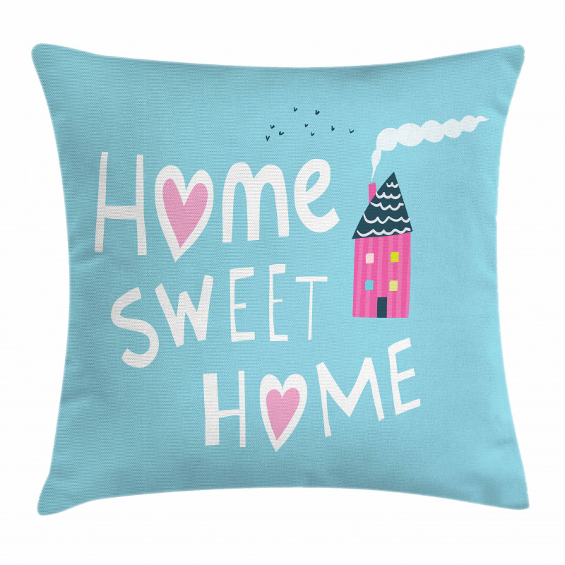 Graphic House and Chimney Pillow Cover