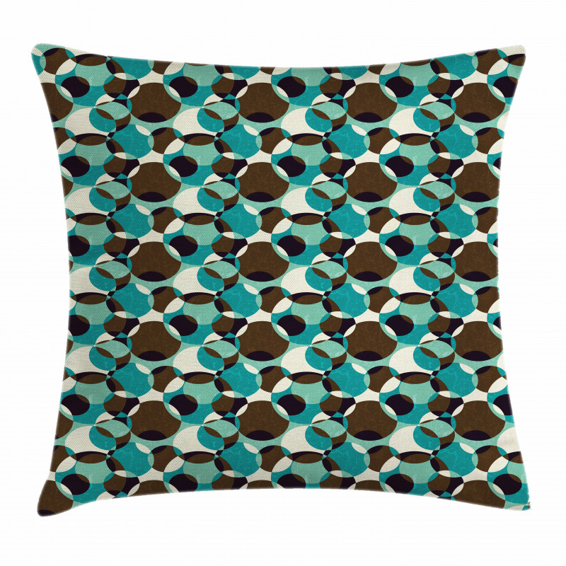 Grungy Geometric Circles Pillow Cover