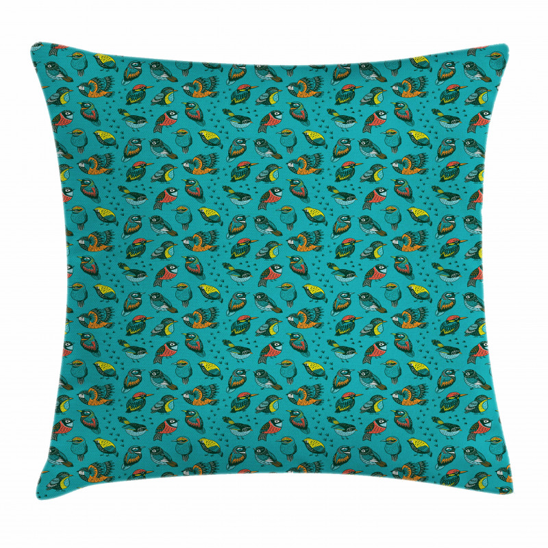 Tiny Bird Foot Prints Pillow Cover