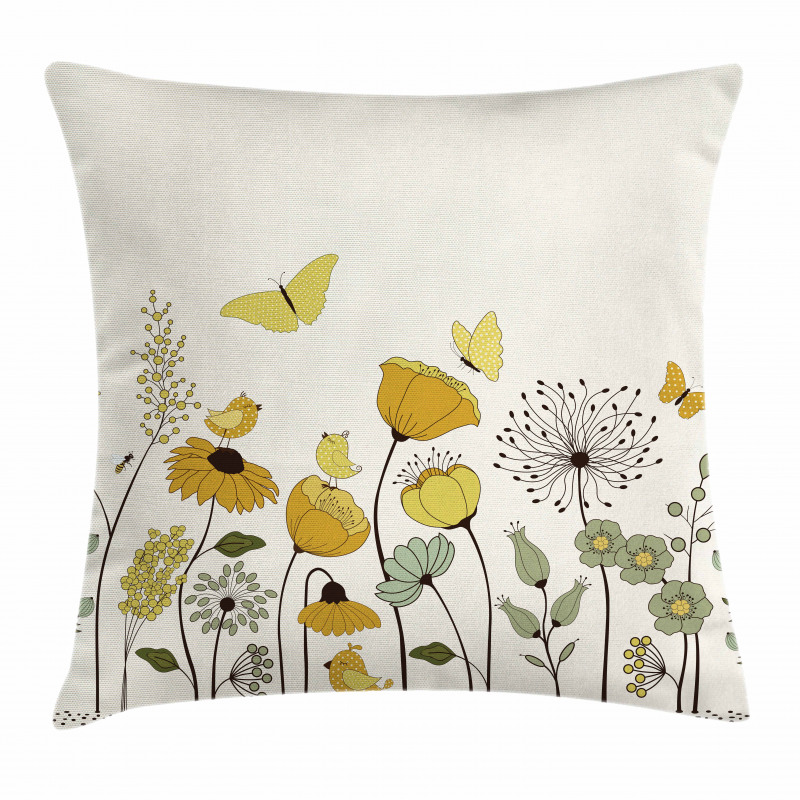 Dot Winged Butterflies Pillow Cover