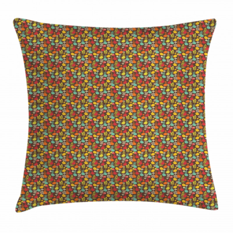 Dandelions and Sparrows Pillow Cover