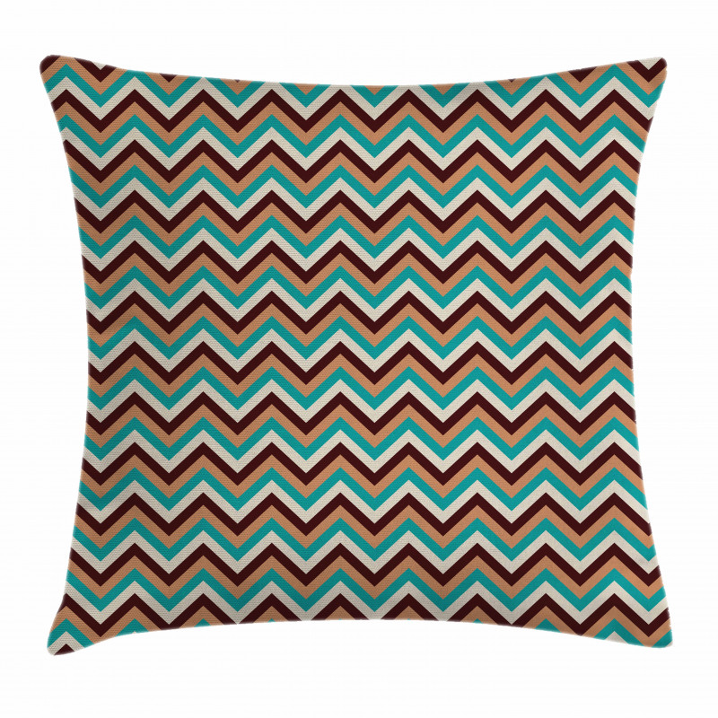 Retro Color Zigzag Line Pillow Cover