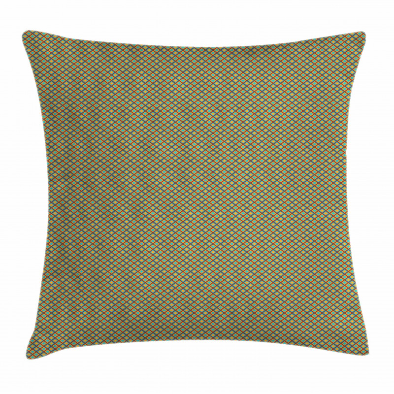 Simple Rhombus Cells Tile Pillow Cover