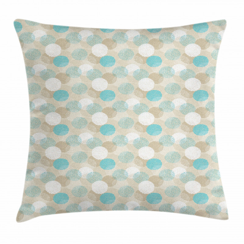 Dots and Circle Motifs Pillow Cover