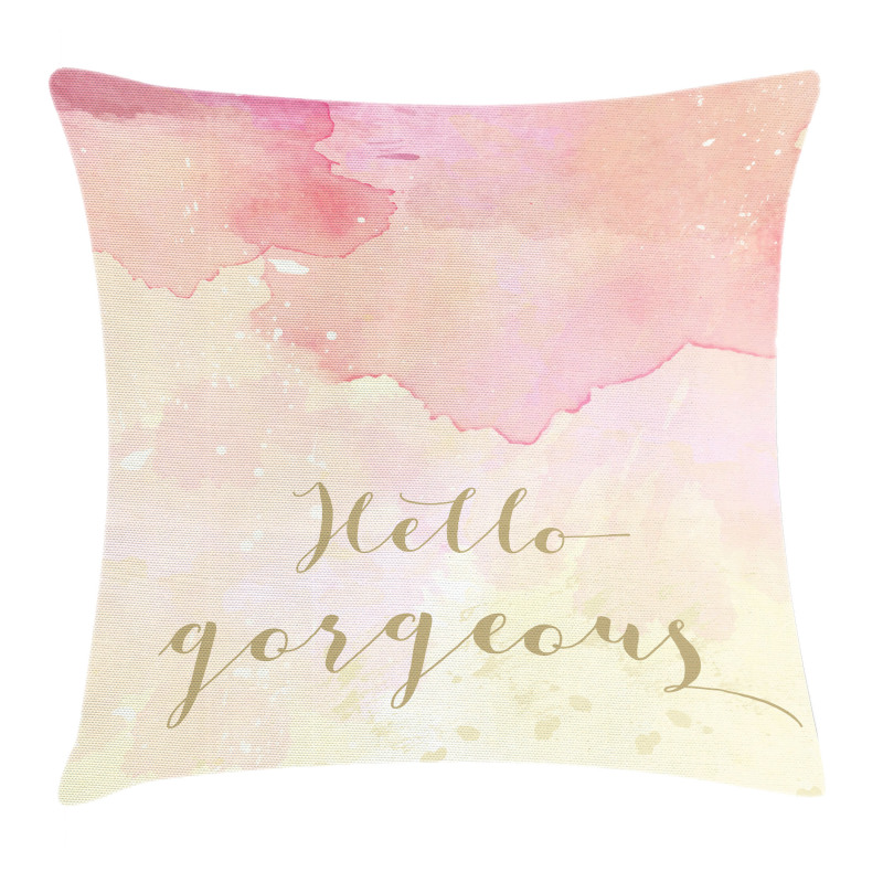 Pink Watercolor Pillow Cover