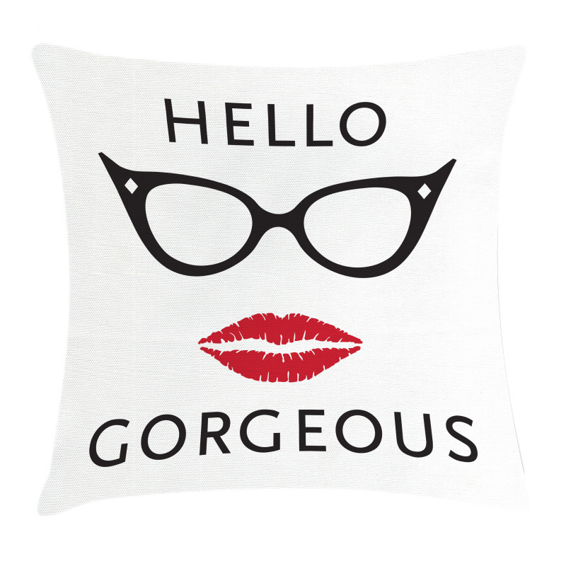 Red Lipstick Pillow Cover