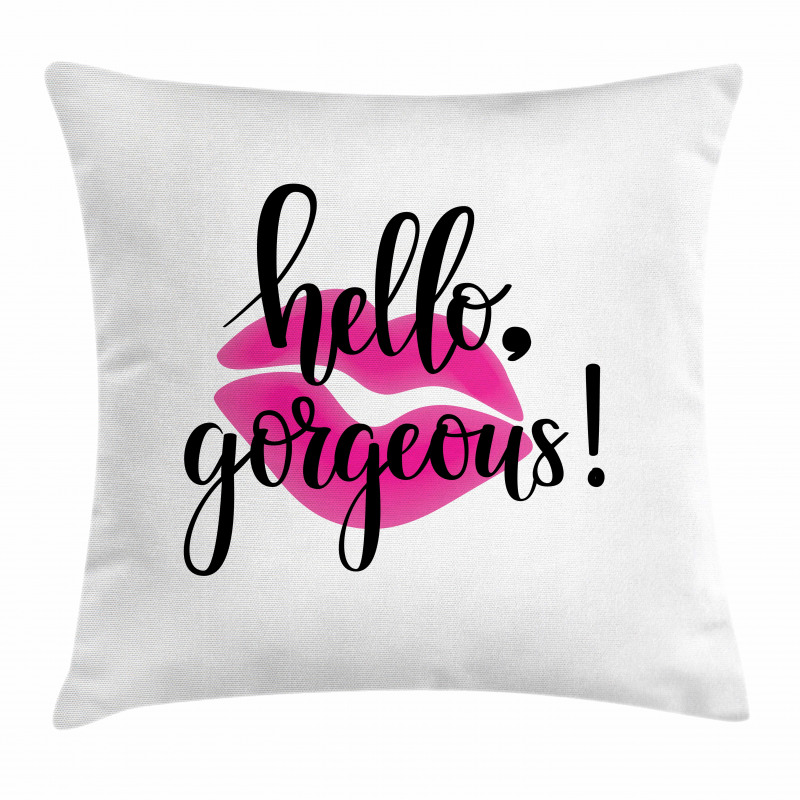 Pink Lipstick Pillow Cover