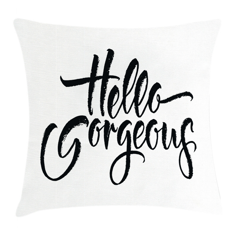 Brush Lettering Pillow Cover