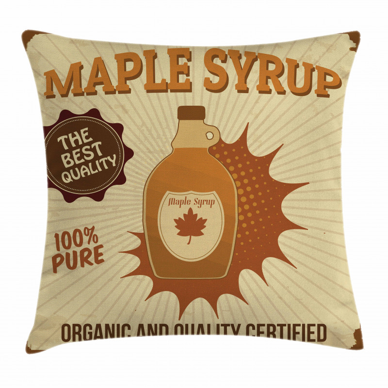 Maple Syrup with Stripes Pillow Cover