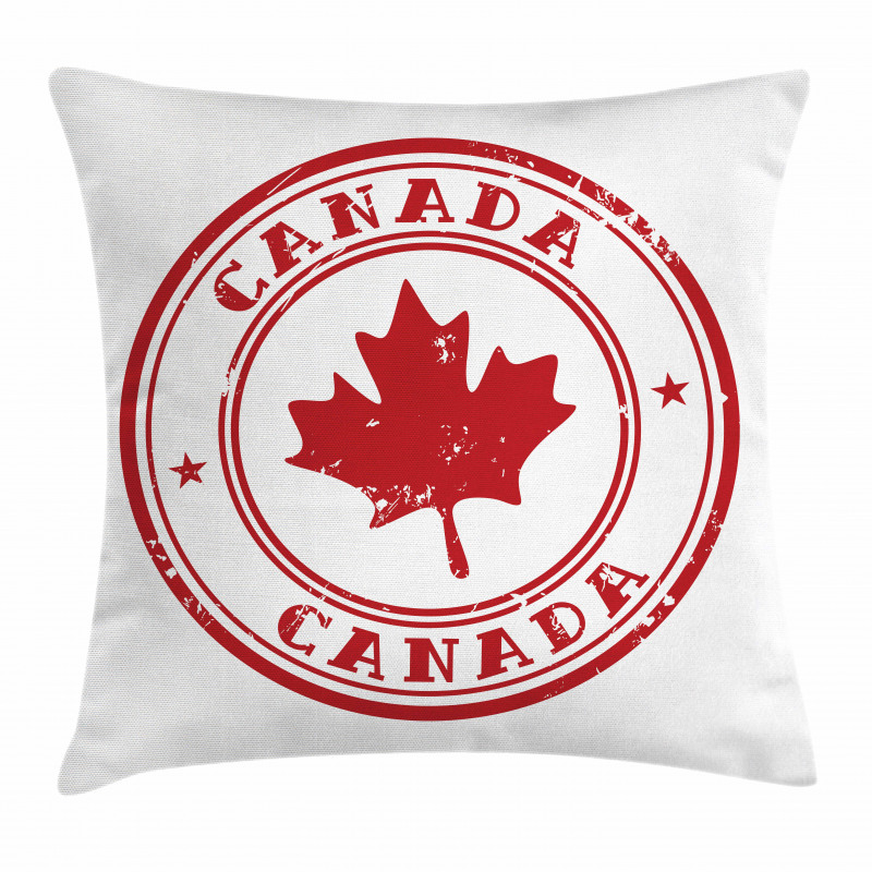 Rubber Stamp Design Pillow Cover