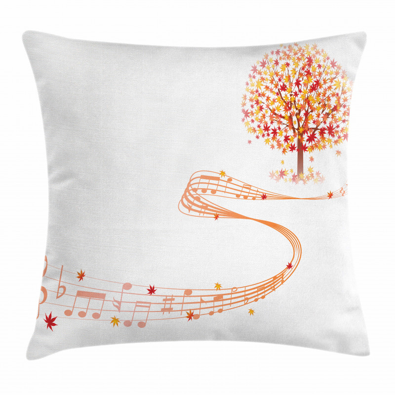 Music Sheet and Notes Pillow Cover
