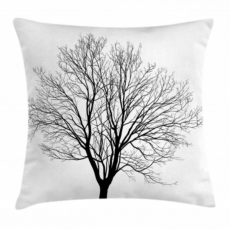 Barren Maple Tree Pillow Cover