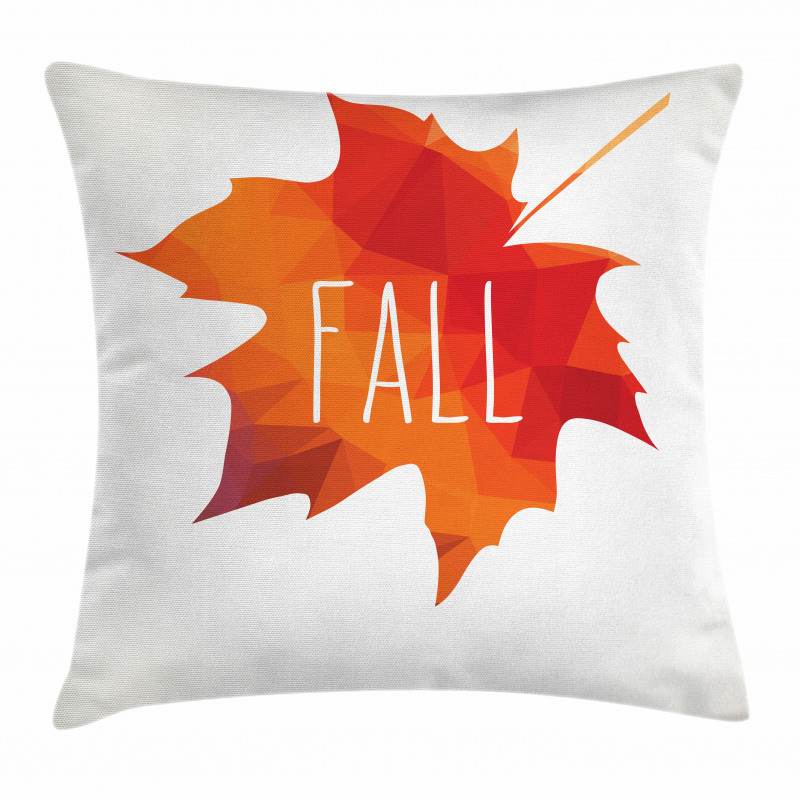 Low Poly Maple Leaf Pillow Cover