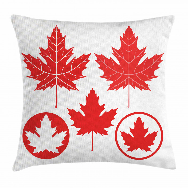 Canadian Flag Motifs Pillow Cover